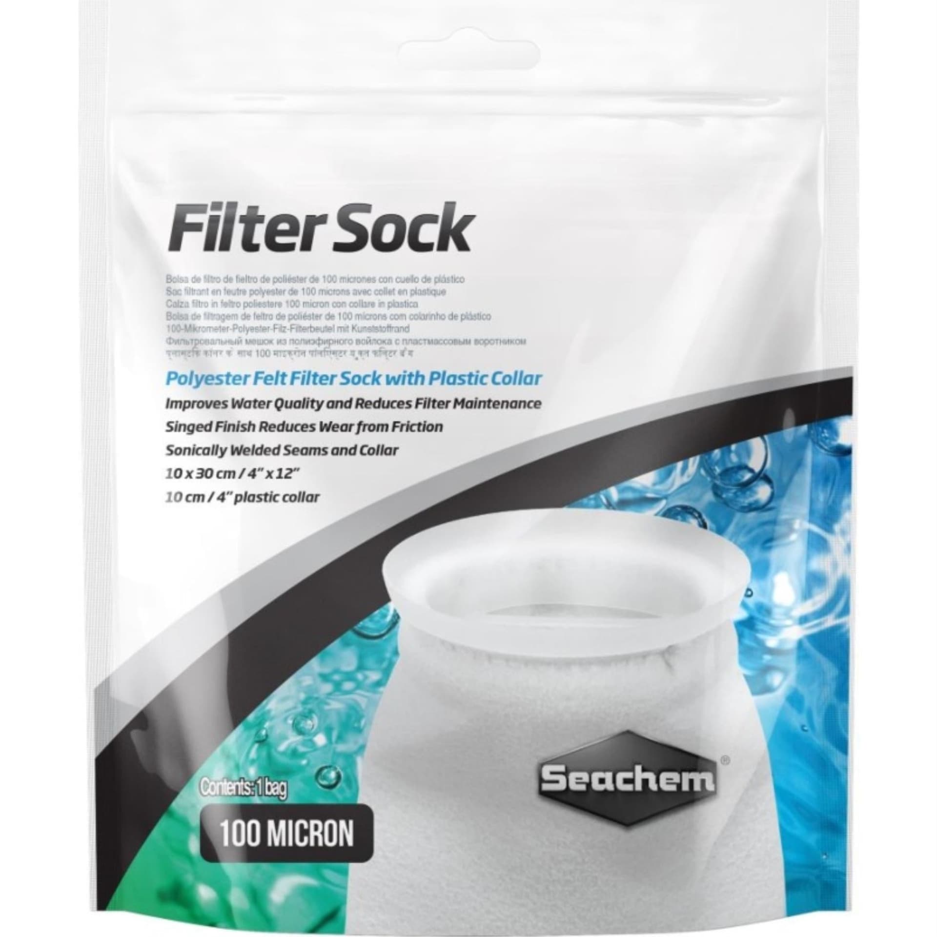 Filter Socks4" 100 micron Fit onto any Standard Sump or Overflow System for Collared Filter