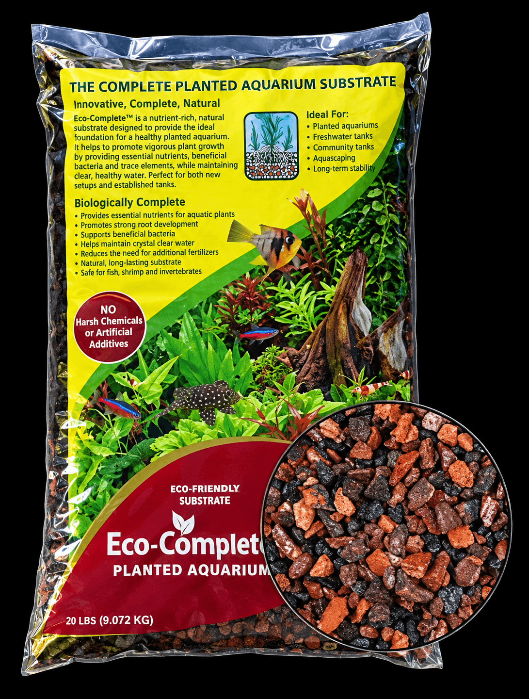 CaribSea Eco-Complete Planted Aquarium Red 20lb